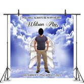 Lofaris Personalized Blue Sky In Loving Memory Backdrop